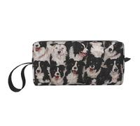 Collie fronterizo, Bolsa de Maquillaje Bolsa de cosméticos Bolsa de artículos de tocador de Viaje portátil Bolsa de Maquillaje