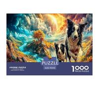 Collie fronterizo Puzzle 1000 Piezas, Moderno DIY,Entretenimiento Creativo para Adultos Y Niños Mayores De 12 Años Imposible Rompecabezas - Obra De Arte 70x50cm/1000pcs