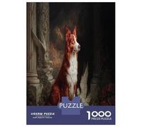 Collie fronterizo Puzzles Actividades Familiares 1000 Piezas Perro de Mascota Lindo Juego De Rompecabezas Juego Familiar para Niños Adultos 52x38cm/1000pcs