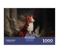 Collie fronterizo Puzzles Intelectual Desafío 1000 Piezas Perro de Mascota Lindo Rompecabezas Pasatiempo Creativo para Niños Adultos 52x38cm/1000pcs