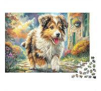 Collie fronterizo Rompecabezas 1000 Piezas Adultos Coloridos Juego Difícil Regalo Navidad Acertijos Papel 38x26cm/1000pcs