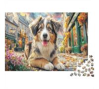 Collie fronterizo Rompecabezas 1000 Piezas Collie fronterizo Art Print Estéticos Y Desafiantes De Desafío Duro Imposible Regalo para Familiares/Parejas para Adultos Y Niños Mayores De 8 Años 38x26cm