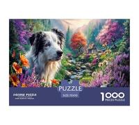 Collie fronterizoPuzzle Imposible,desafío for Adults Mountain Village Entretenimiento Creativo 1000 Piezas Obra De Arte De Juego De para Adultos Y Niños A Partir De 12 Años 70x50cm/1000pcs
