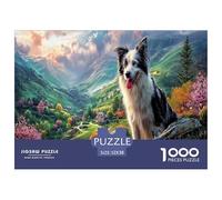 Collie fronterizoPuzzle Imposible,desafío para Adultos Mountain Bosque Entretenimiento Creativo 1000 Piezas Obra De Arte De Juego De para Adultos Y Niños A Partir De 12 Años 52x38cm/1000pcs