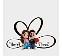 Collienght Luz nocturna personalizada en forma de corazón con nombre de un ser querido, regalos únicos para él, ella, pareja de dibujos animados, decoración del hogar, regalos personalizados, nombre
