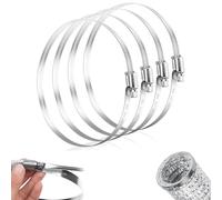 Collier de serrage pour tuyau 141-165 mm en acier inoxydable 304, lot de 4 colliers réglables à vis, fixation sécurisée pour tuyau de piscine, ventilation, évacuation et usage industriel