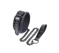 Collier en cuir style punk pour adultes, style gothique, jeux de rôle, jeux de rôle sexy, réglable, fétichisme, SM, accessoires érotiques pour