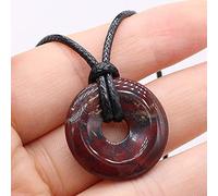 Collier pendentif en pierre naturelle d'agates plat rond améthystes collier d'amulettes en oeil de tigre pour collier bijoux-Cygne doré_25 mm