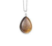 Collier Pendentif Pierre Naturelle Goutte D'eau Turquesa Cristal Opale Collier Agated-oeil du tigre
