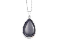 Collier Pendentif Pierre Naturelle Goutte D'eau Turquesa Cristal Opale Collier Agated-Sable Bleu