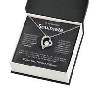 Collier Ziella para Siempre en mi corazón, coffret Cadeau Collier pendentif e Argent Sterling Ziella S925, Bijoux Ziella à ma Femme cadeaux pour l 'Anniversaire de la Saint-Valentin (1 pz-Plateado)