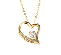 Collier Ziella para Siempre en mi corazón, coffret Cadeau Collier pendentif e Argent Sterling Ziella S925, Bijoux Ziella à ma Femme cadeaux pour l 'Anniversaire de la Saint-Valentin (1 pz-Dorado)