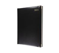 Collins - Agenda clásica 2025 para profesionales, planificador de negocios semanal (con citas), color negro, 1210 V, 99-25, agenda de citas premium con cubierta de piel sintética de lujo