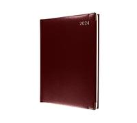 Collins - Agenda de negocios clásica 2024, día a página (con citas), planificador de negocios y organizador, agenda de enero a diciembre de 2024, diario, rojo, 1200 V, 15-24