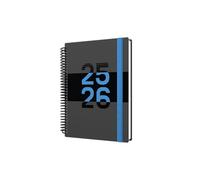 Collins Agenda 'Delta' de 14 meses de mitad o año académico, julio de 2025 a agosto de 2026 - FP51M.60-2526 - Agenda de citas diaria a página, tapa con espiral A5, color azul