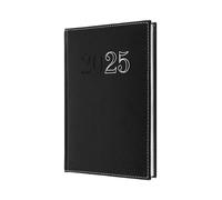 Collins Chelsea - Agenda 2025 para profesionales, agenda de negocios A5, día a página, color negro, (ND54.99-25), planificador de citas premium con cubierta de piel sintética de lujo