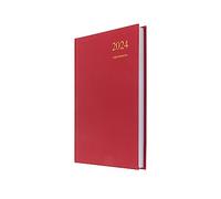Collins Debden Collins - Agenda diaria 2024 A5 esencial, con citas, agenda de negocios, académica y personal (tamaño A5, rojo) (E-ESSA51A.15-24)