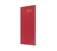 Collins Debden Collins - Agenda semanal de bolsillo 2024-2024, cubierta flexible suave al tacto, calendario de bolsillo pequeño 2024 (rojo) (E-ESSSP.15-24)