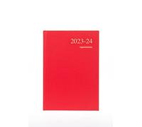 Collins Debden Essentials ESSA51M.15-2324 - Agenda académica 2023-24, tamaño A5, día por página, agenda escolar o universitaria, de julio de 2023 a julio de 2024, color rojo