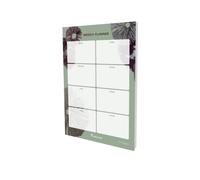 Collins Debden Flourish - Bloc de notas semanal A4, lista de tareas y seguimiento de tareas, 60 hojas, color gris