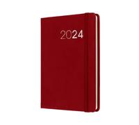 Collins Debden Legacy - Agenda semanal de bolsillo 2024, de enero a diciembre de 2024, color rojo, CL73.15-24