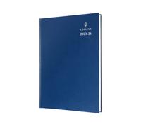 Collins Debden Standard Desk Academic 2023-24 - Agenda escolar de medio año, tamaño A5, día por página (citas), FSC MIX, diario escolar o universitario, julio de 2023 a julio de 2024, azul, 52M.60