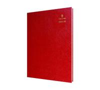 Collins 'Desk' - Agenda de 13 meses de mitad de año académico, julio de 2025 a julio - 44M.15-2526- Agenda de citas diaria a página 2026, tapa dura A4, color rojo