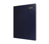 Collins - Essential - Agenda anual 2026 de 12 meses, día a página, tapa dura A4, azul oscuro (ESSA41.65-26)