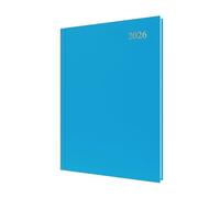 Collins - Essential - Agenda anual 2026 de 12 meses, día a página, tapa dura A4, color azul claro (ESSA41.57-26)