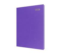 Collins - Essential - Agenda anual 2026 de 12 meses, día a página, tapa dura A4, color morado (ESSA41.55-26)