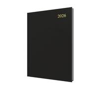 Collins - Essential - Agenda anual 2026 de 12 meses, día a página, tapa dura A4, color negro (ESSA41.99-26)