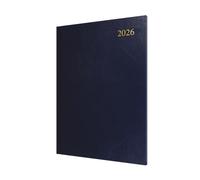 Collins - Essential - Agenda anual 2026 de 12 meses, vista semanal, tapa dura A4, color azul oscuro (ESSA43.65-26)