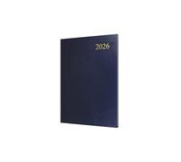 Collins - Essential - Agenda anual 2026 de 12 meses, vista semanal, tapa dura A5, color azul oscuro (ESSA53.65-26)