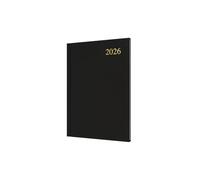 Collins - Essential - Agenda anual 2026 de 12 meses, vista semanal, tapa dura A5, color negro (ESSA53.99-26)