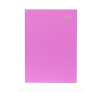 Collins Essential - Agenda de negocios 2025, agenda semanal A4 con tapa dura de grano de cuero, color rosa, ESSA43.50-25