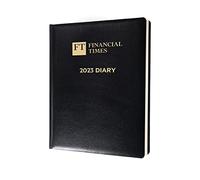 Collins Financial Times 2023 - Agenda de escritorio (papel rosa) - Día a la página, color negro