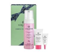 Collistar Set de regalo para la cara Idroattiva+ con mousse de limpieza suave de 180 ml + crema de hidratación profunda de 25 ml + hidrogel para ojos de 5 ml, hidratante, calmante y natural