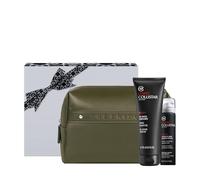 Collistar Set de ducha y afeitado para hombre con bolsa, gel de ducha vigorizante de 250 ml + mini espuma para barba de ajuste perfecto 75 ml + bolsa