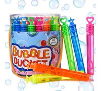 colmanda Burbujas de Jabon Niños, Pistola Burbujas de Jabon, kit de Varita de Burbujas, Mini Varita de Jabón en 5 Colores, Juego de Pompas para Cumpleaños Infantiles, Bodas, Halloween, Navidad (40Pcs)