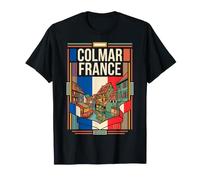 Colmar Francia Vintage Canal Village Travel Art Camiseta