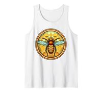 Colmena Abeja Honeycomb Nature Queen Apicultor Amarillo Camiseta sin Mangas