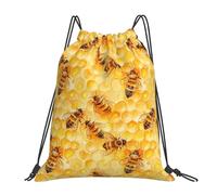 Colmena De Abejas Mujer Hombre Mochila De Cuerdas Ajustable Mochila Con Cordón Gran Capacidad Mochilas Deportiva Para Playa Viaje Acampada