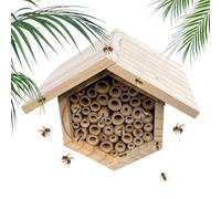 Colmena para Abejas Melíferas - Colmena con Tubos,Hábitat de de Abejas de Madera | para Jardines Porches Patios Exteriores Interiores Balcones Terrazas Vallas Troncos De Árbol