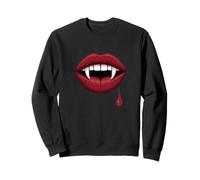 Colmillos góticos Vampiro Labios Halloween Película de Terror Sudadera