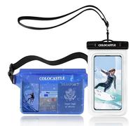 COLOCASTLE Bolsa Impermeable y Funda Impermeable Móvil, Bolsa Estanca Riñonera Impermeable Universal IP68 para Deportes Acuatica, Playa, Natación, Canotaje, Kayak, Surf etc