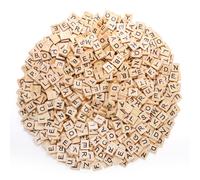 Coloch - 1000 letras de madera para Scrabble, fichas de madera de la A a la Z, letras mayúsculas para manualidades,