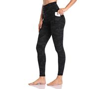 Colofulkoala 7/8 Mallas Deporte Mujer con Bolsillos, Leggins Push Up, Fitness Pantalones para Yoga Gym Running Pilates Leggings, Camuflaje Gris Oscuro, L