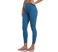 Colofulkoala 7/8 Mallas Deporte Mujer con Bolsillos, Leggins Push Up, Fitness Pantalones para Yoga Gym Running Pilates Leggings, Azul clásico, XL