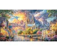 Cologne-Cathedral Puzzle de 1000 Piezas Reciclado Juego Familiar Divertido Desafiante para Adultos Regalo para Hombres 38x52/1000pcs