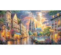 Cologne-Cathedral Puzzle para Adultos y niños 1000 Piezas Juego Educativo Desafiante Papel Reciclado Idea de Regalo 38x52/1000pcs